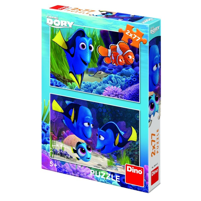 Dino - toys - puzzle 2 in 1 gasirea lui dory 77 piese