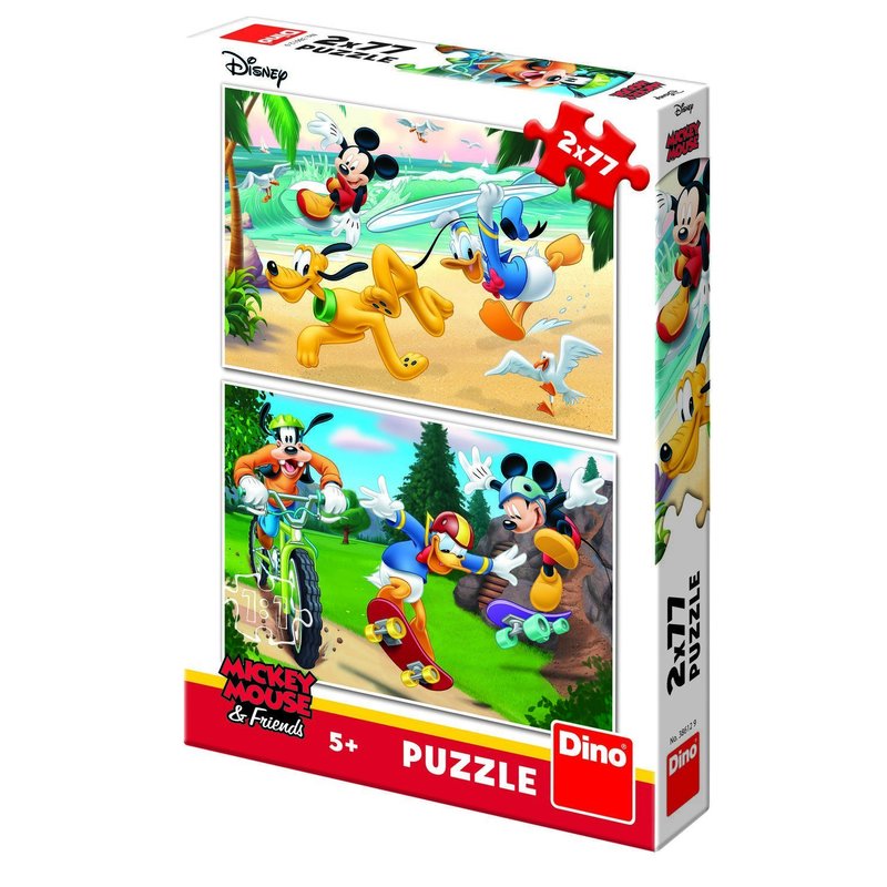 Dino - toys - puzzle 2 in 1 mickey campionul 77 piese