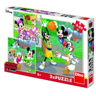 Dino - Toys - Puzzle 3 in 1 Mickey si Minnie sportivii 55 piese