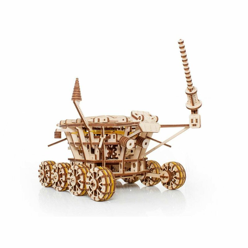 Ewa - puzzle 3d cu mecanism, din lemn, lunokhod, 424 piese,