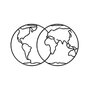 EWA - Puzzle din lemn Hemispheres of earth , Puzzle Copii , Decorativ 3D, piese 91 - 1