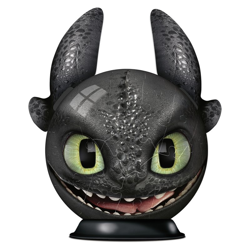 Ravensburger - puzzle 3d dragons iii toothles, 72 piese