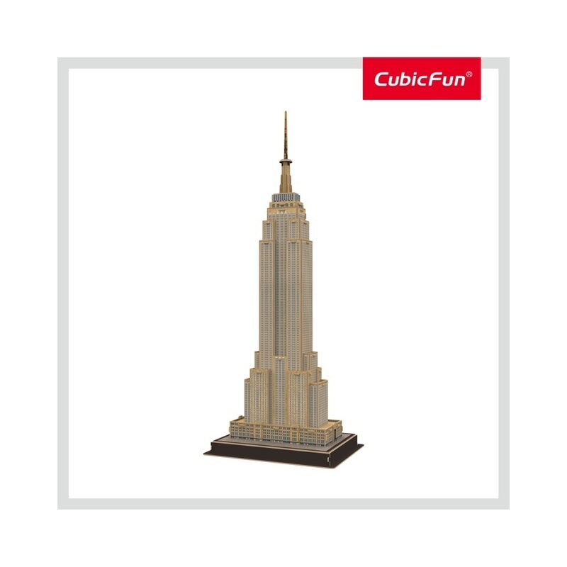 CUBICFUN - Puzzle 3D Empire State Building Nivel mediu Puzzle Copii, piese 54