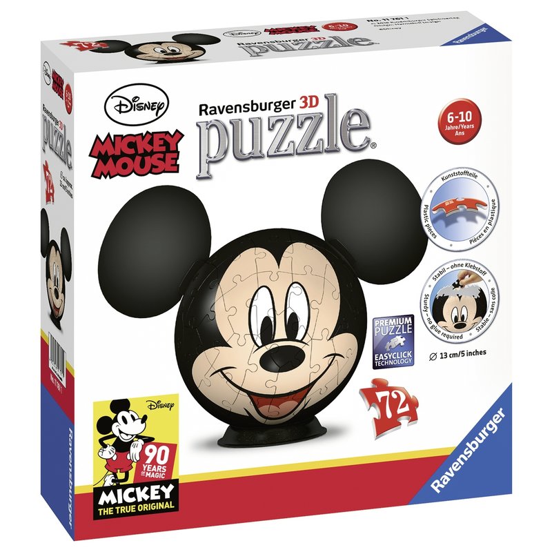 Ravensburger - Puzzle 3D Mickey Mouse, 72 piese