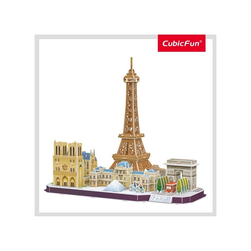 CUBICFUN - Puzzle 3D Paris Puzzle Copii, piese 114
