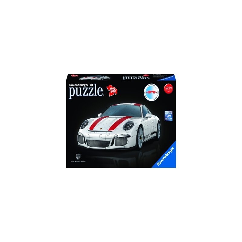 Ravensburger - puzzle 3d porsche 911r, 108 piese
