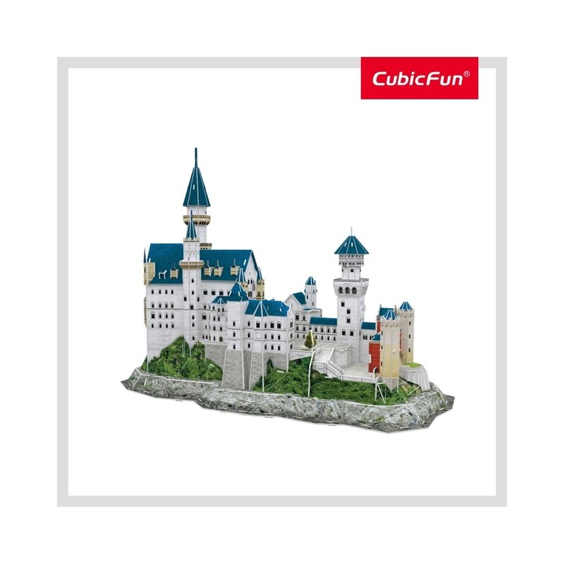 CUBICFUN - Puzzle 3D Castelul Neuschwastein Cu brosura Puzzle Copii, piese 121