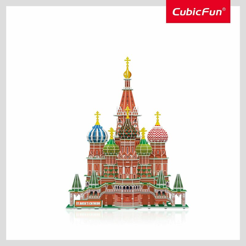 CUBICFUN - Puzzle 3D Moscova , Puzzle Copii , Cu brosura, piese 224