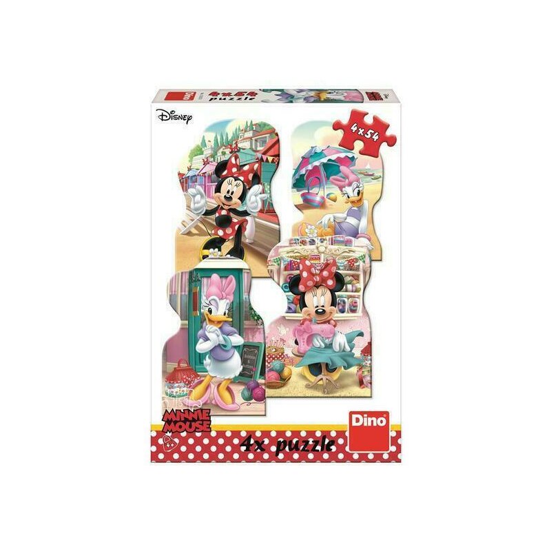 Puzzle personaje minnie si daisy in vacanta , puzzle copii , 4 x 54 piese, piese 216