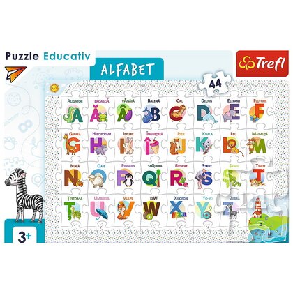 Trefl - Puzzle educativ Alfabetul , Puzzle Copii, piese 44