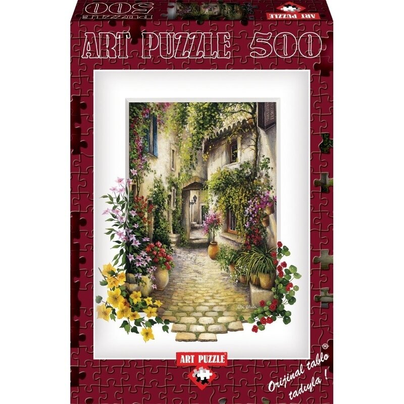 Puzzle 500 piese - in the small flower village