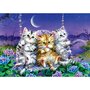 Puzzle 500 piese - Moonlight Swing Kittens-Kayomi Harai - 1