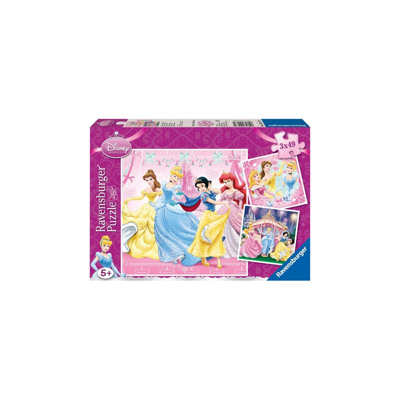 Ravensburger - puzzle alba ca zapada, 3x49 piese