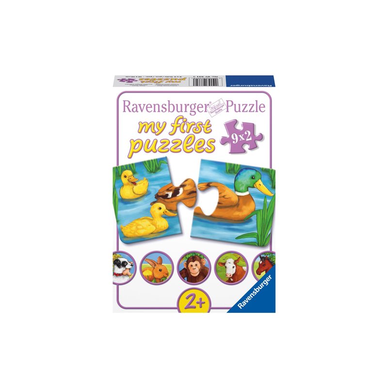 Ravensburger - puzzle animale adorabile, 9x2 piese