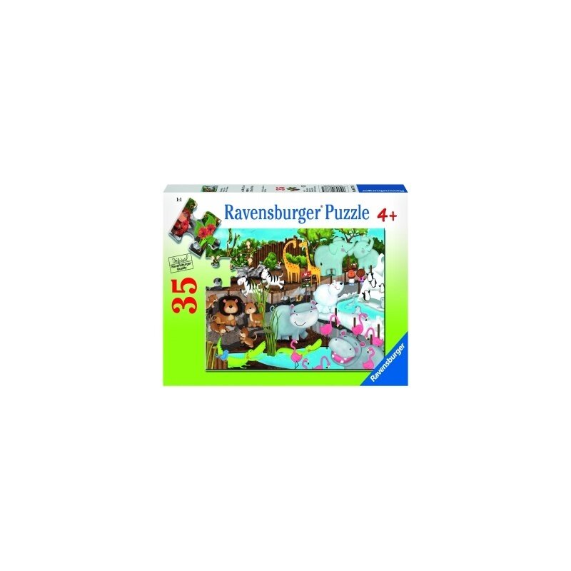 Ravensburger - puzzle animale de la zoo, 35 piese