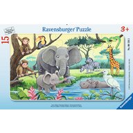 Ravensburger - Puzzle Animale Din Africa, 15 Piese