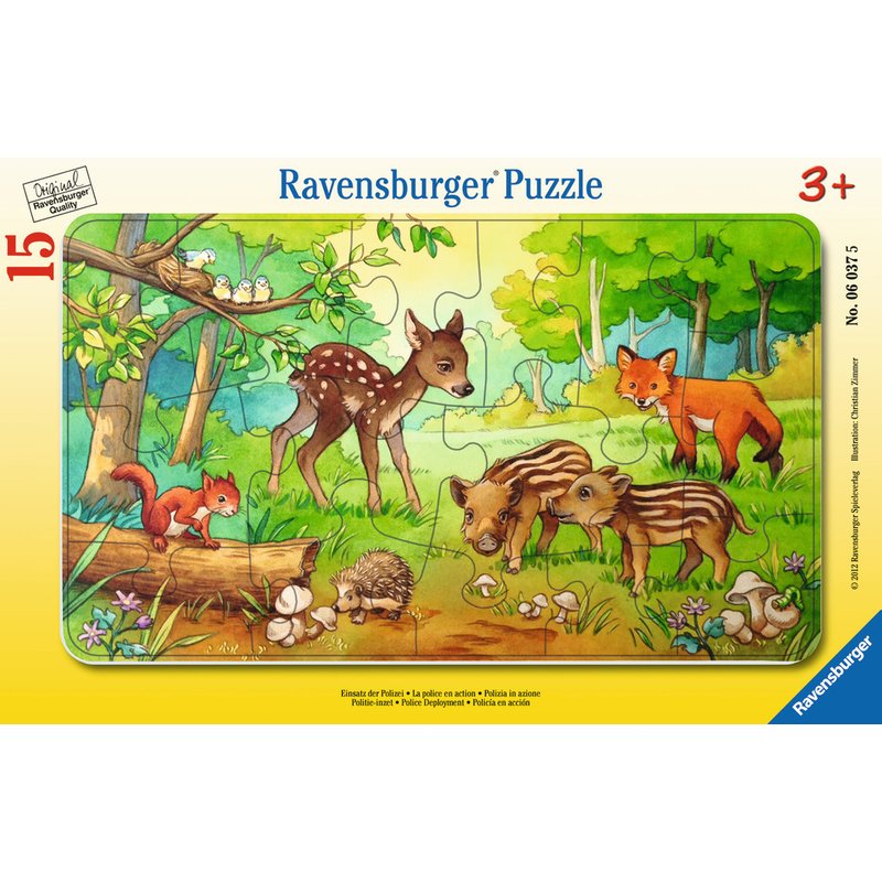 Ravensburger - Puzzle Animale In Padure, 15 Piese