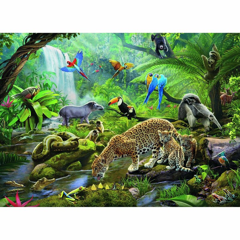 Ravensburger - Puzzle Animale In Padurea Tropicala, 60 Piese