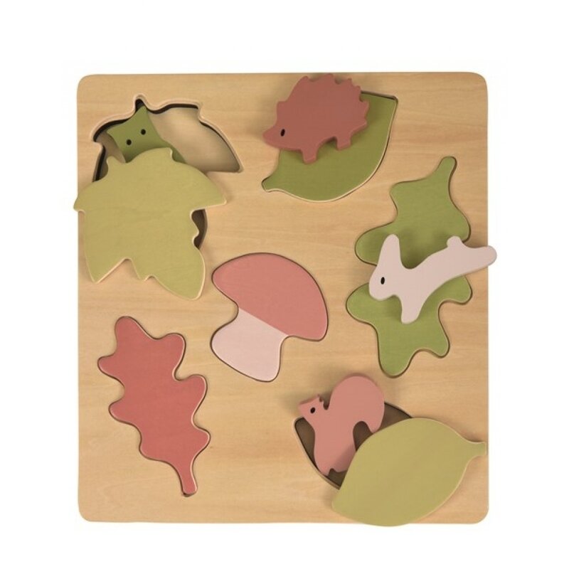Egmont toys - puzzle animale si frunze,