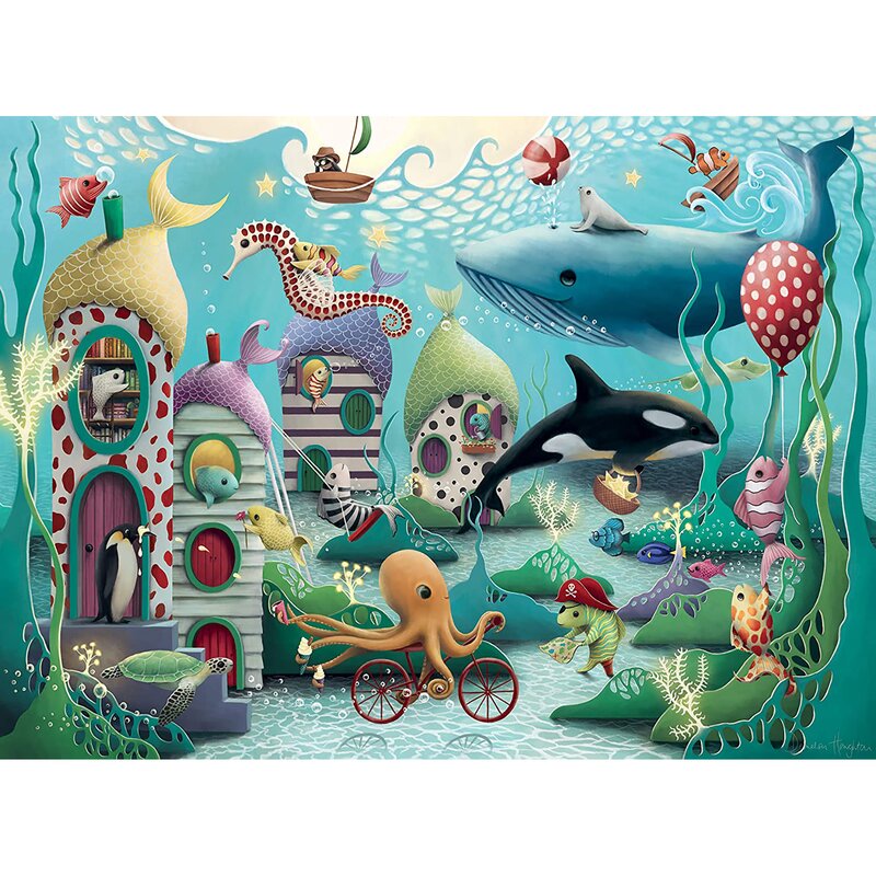 Ravensburger - puzzle animale subacvatice puzzle copii, piese 100