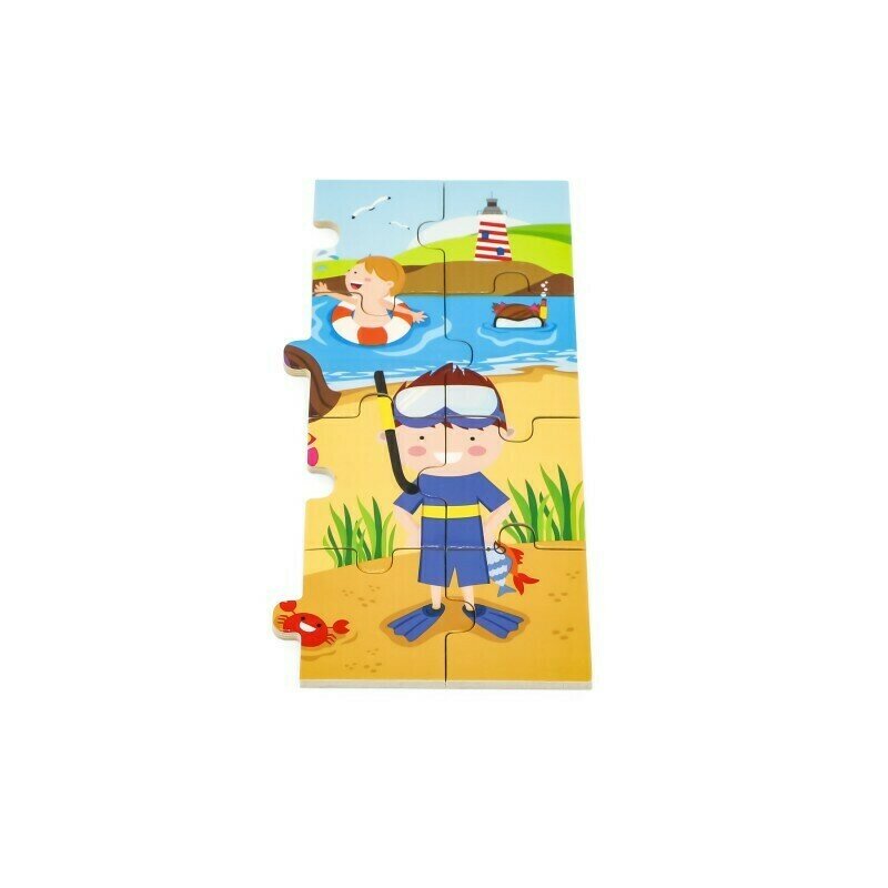 Viga - puzzle din lemn anotimpuri - vara , puzzle copii, piese 24