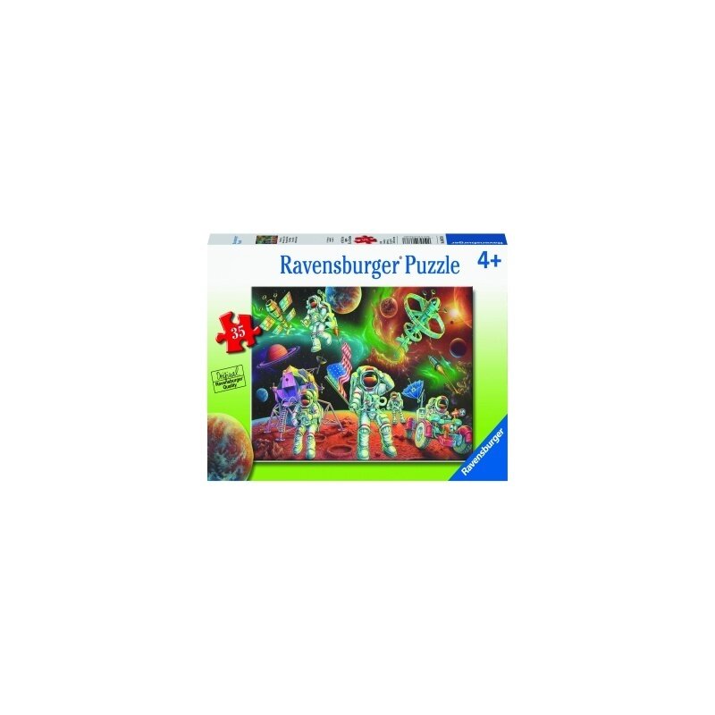 Ravensburger - puzzle astronauti pe luna, 35 piese