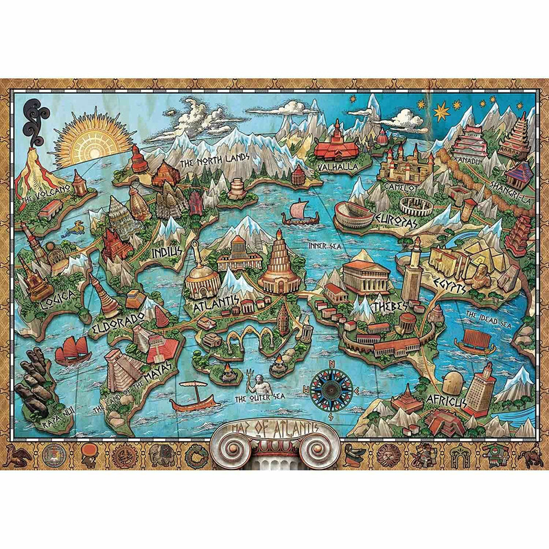 Puzzle atlantida, 1000 piese