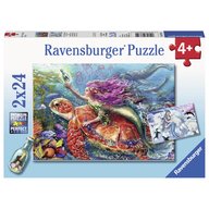Ravensburger - Puzzle Aventura Sirenei, 2x24 piese