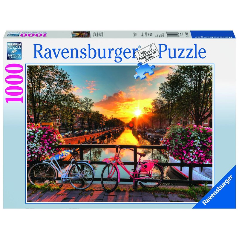Ravensburger - Puzzle Biciclete in Amsterdam, 1000 piese