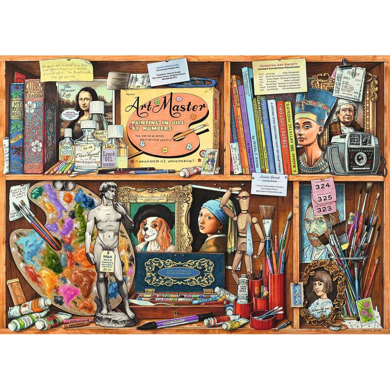 Ravensburger - puzzle abstract cabinetul artistului puzzle adulti, piese 1000