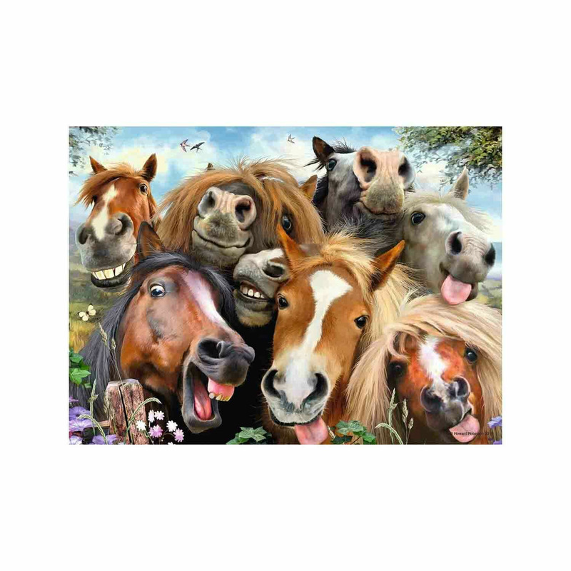 Puzzle cai zambitori, 500 piese