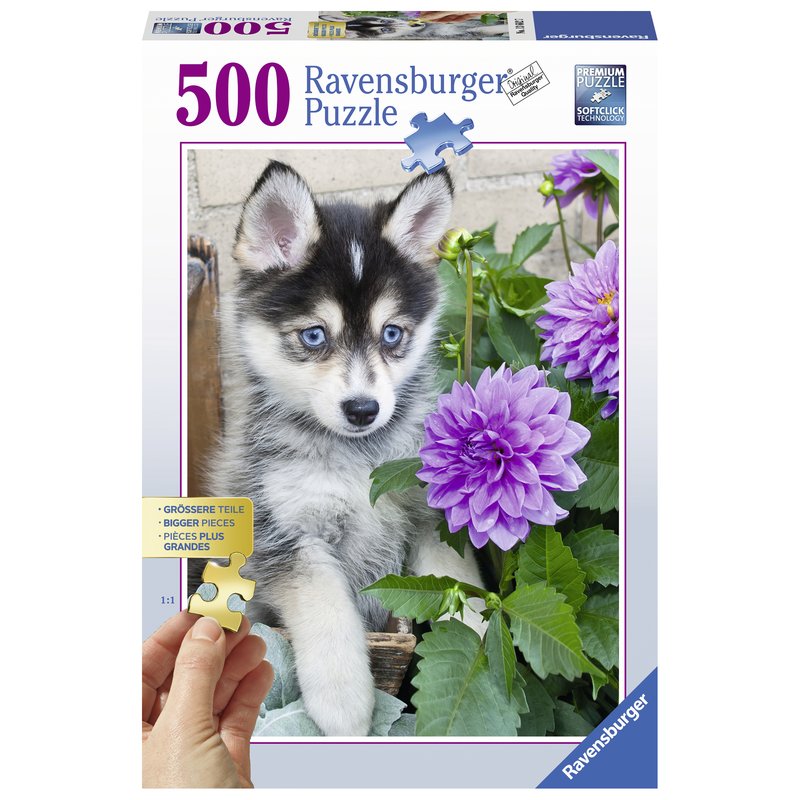 Ravensburger - Puzzle Catel Husky, 500 piese