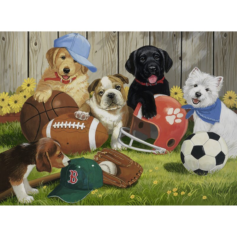 Ravensburger - puzzle animale catelusi sportivi puzzle copii, piese 200