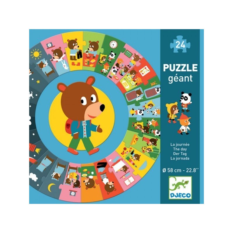 Djeco - puzzle cicular, ziua