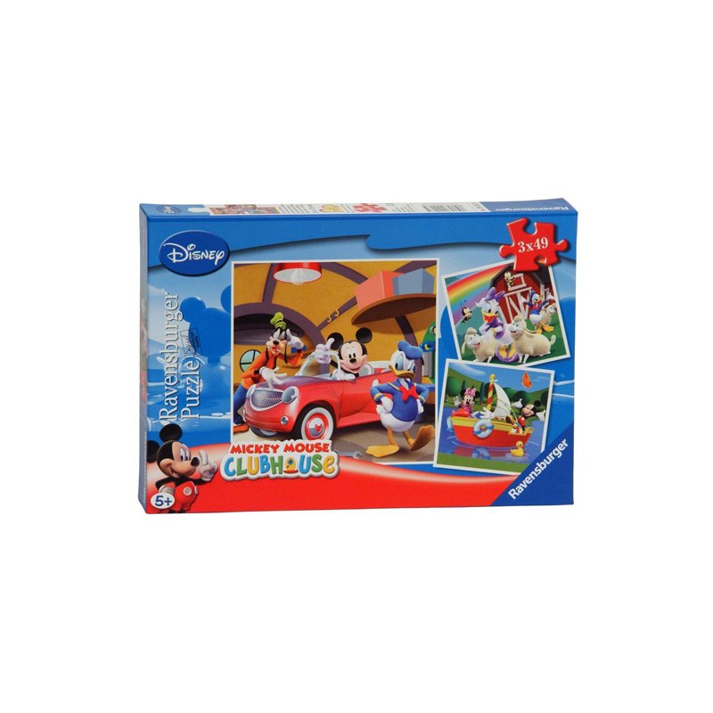 Ravensburger - Puzzle Clubul Mickey Mouse , 3x49 piese