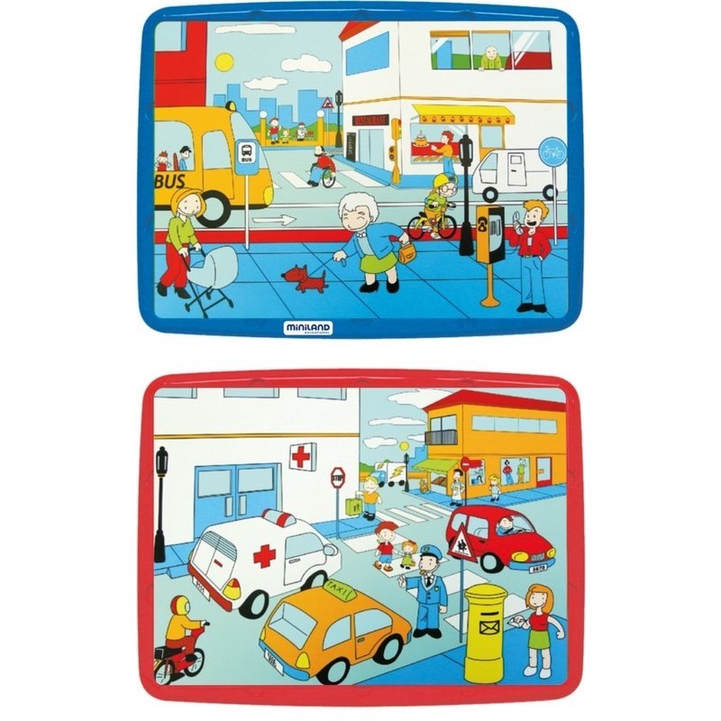 Miniland - puzzle codul rutier 56 piese