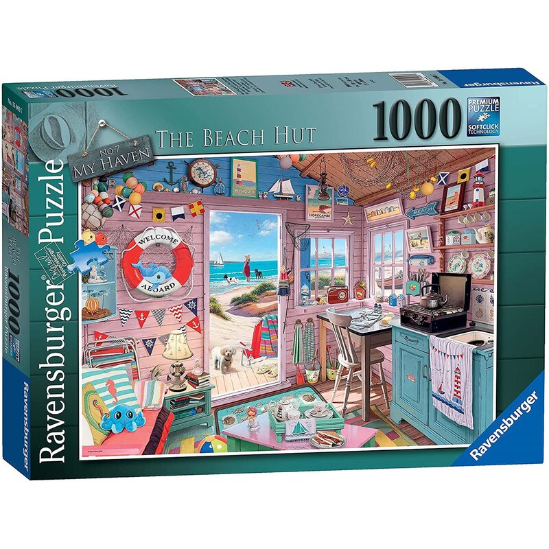 Ravensburger - puzzle peisaje coliba la plaja , puzzle copii, piese 1000
