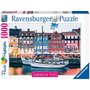 Ravensburger - Puzzle orase Copenhaga Danemarca , Puzzle Copii, piese 1000 - 1