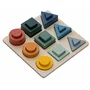 Puzzle copii, Free2Play, Din lemn, Cu sortare forme, Incurajeaza imaginatia, Dezvolta abilitatile motorii fine si coordonarea ochi-mana, 22,2x22,2x4,2 cm, 12 luni+, Multcolor - 1