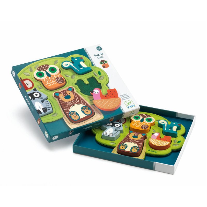 Djeco - puzzle cu animale oski