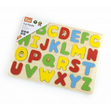 Viga - Puzzle din lemn Litere mari de tipar , Puzzle Copii, piese 26