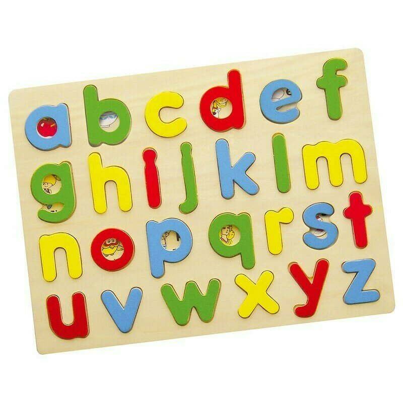 Viga - puzzle din lemn litere mici , puzzle copii, piese 26