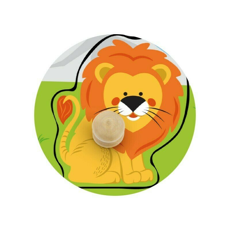 Viga - puzzle din lemn animale salbatice , puzzle copii , cu manere, piese 4