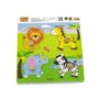 Viga - Puzzle din lemn Animale salbatice , Puzzle Copii , Cu manere, piese 4 - 2