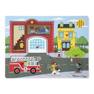 Melissa & Doug - Puzzle cu sunete Brigada de pompieri Melissa and Doug