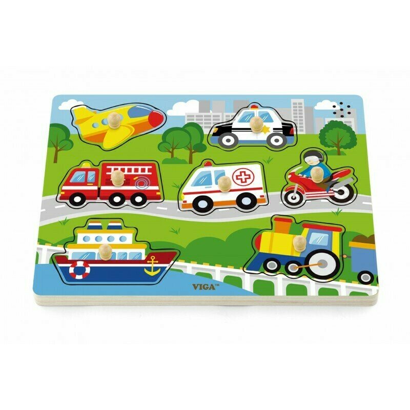 Viga - puzzle sonor mijloace de transport , puzzle copii, piese 7