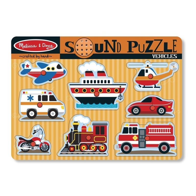 Melissa & doug - puzzle cu sunete vehicule melissa and doug