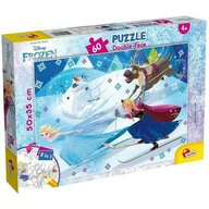 Puzzle personaje Frozen la schi , Puzzle Copii , De colorat, piese 60