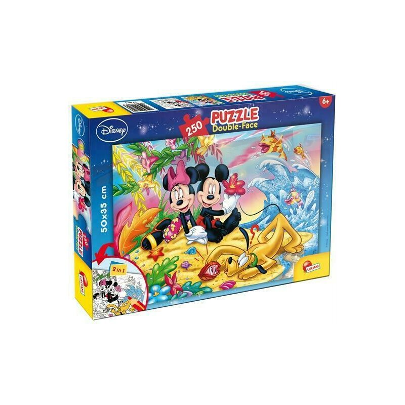 Puzzle personaje mickey la plaja , puzzle copii , de colorat, piese 250