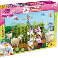 Puzzle personaje Minnie si Daisy in gradina , Puzzle Copii , De colorat, piese 108